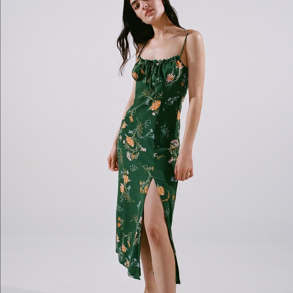 UO April tie-back slip dress XS